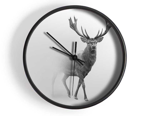 Stag In The Mist Clock - Wallart-Direct UK