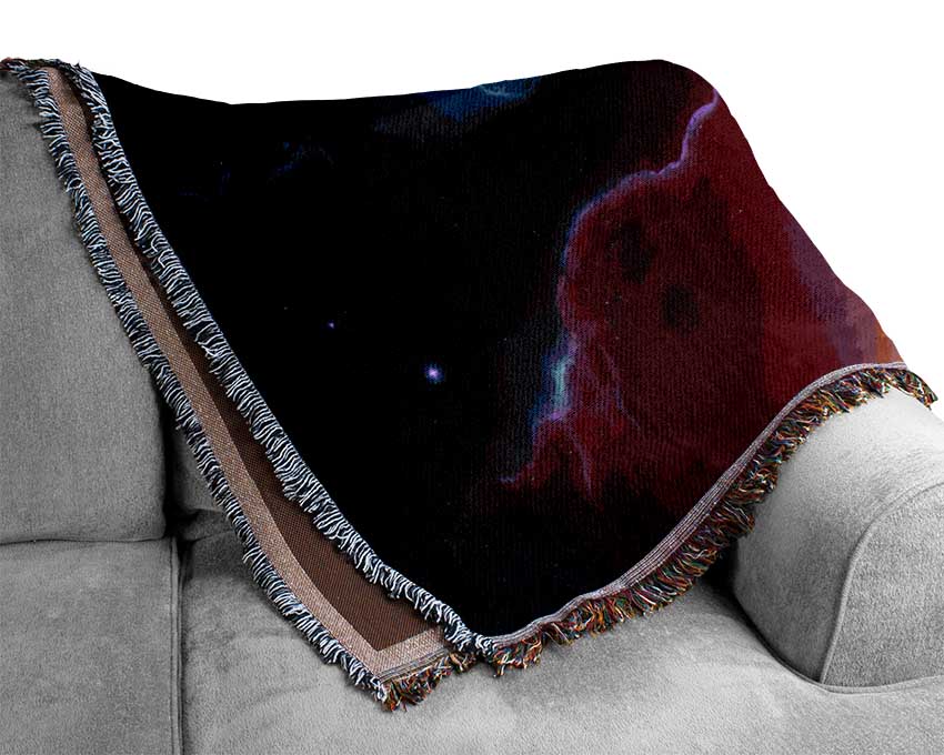 Face Of The Universe Woven Blanket