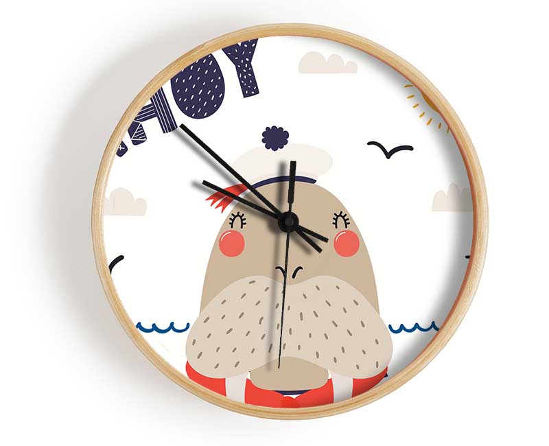 Ahoy Walrus Clock - Wallart-Direct UK