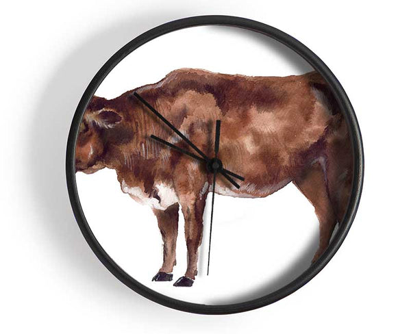 Big Brown Cow Clock - Wallart-Direct UK