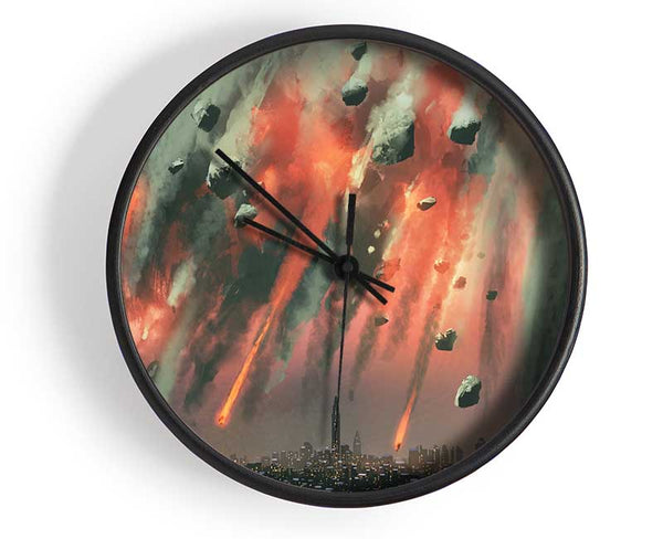 Asteroids Hitting The Earth Clock - Wallart-Direct UK