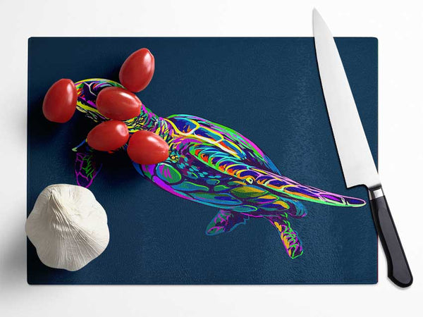 The Colourful Turtle Glass Chopping Board