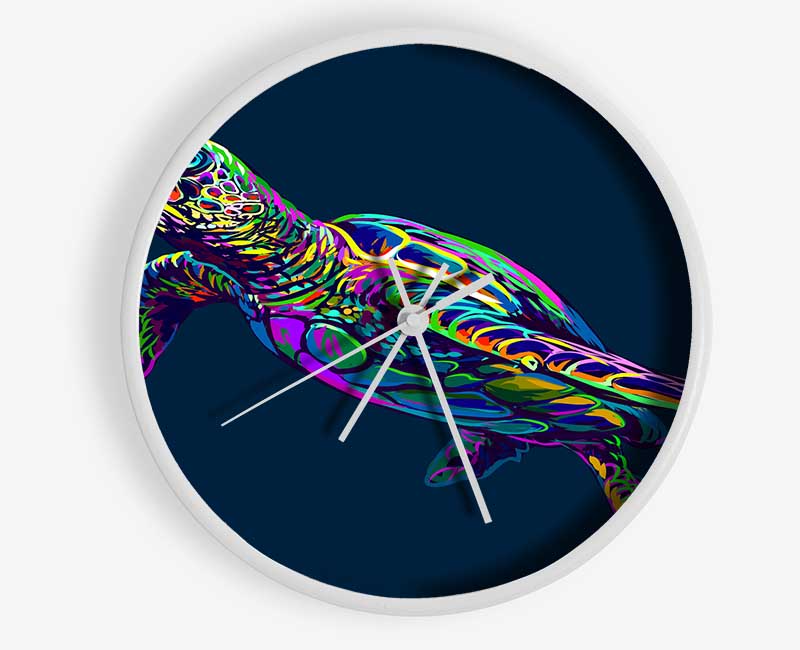 The Colourful Turtle Clock - Wallart-Direct UK