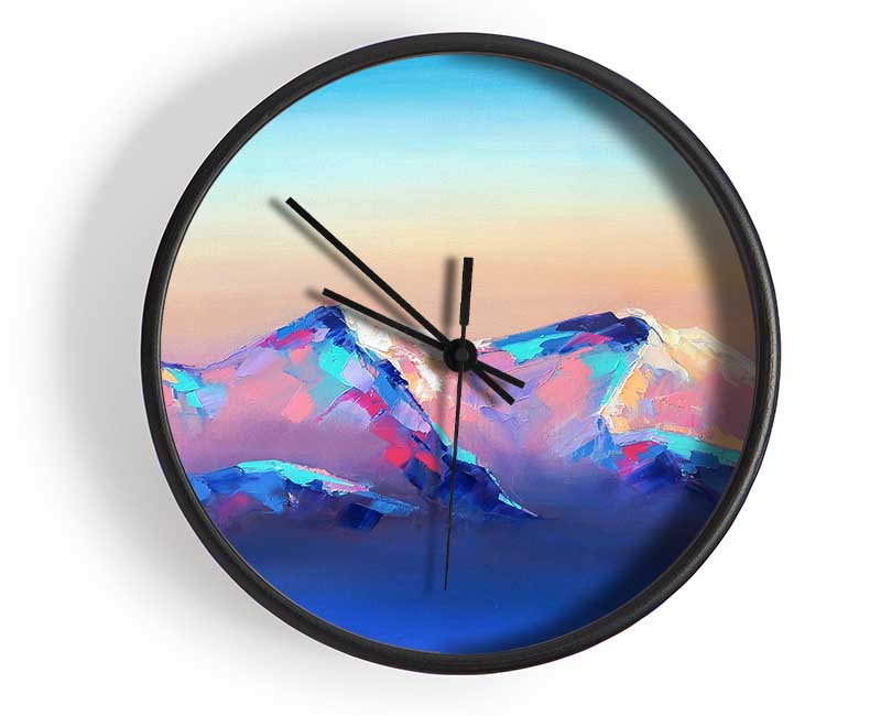 Peak Of The Vibrant Mountains Clock - Wallart-Direct UK