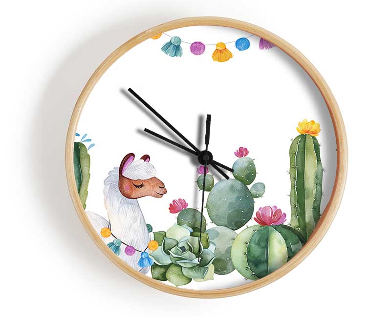 Llama Nursery Clock - Wallart-Direct UK