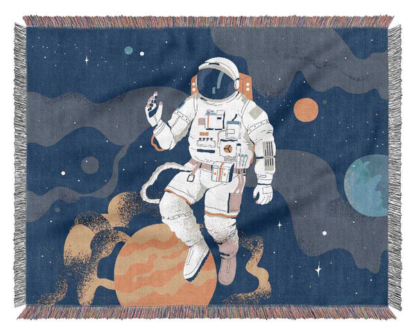 Space Man Of The Universe Woven Blanket