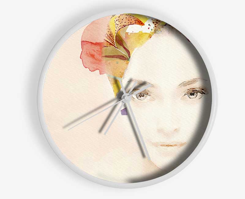 Flowerwoman Clock - Wallart-Direct UK