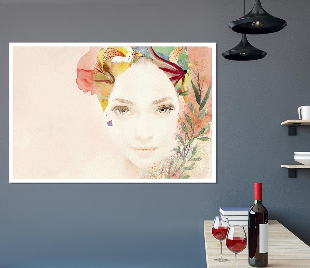 Flowerwoman Print Poster Wall Art