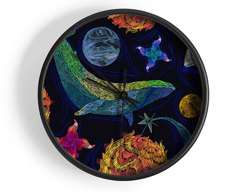 Space Whale Clock - Wallart-Direct UK