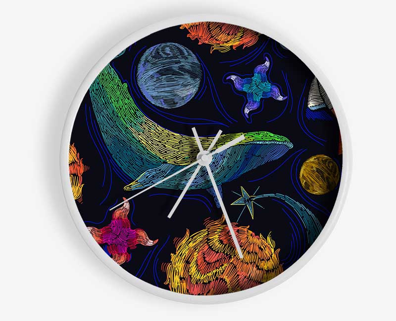 Space Whale Clock - Wallart-Direct UK