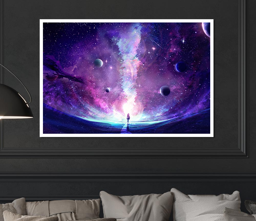 The Space Corridor Print Poster Wall Art