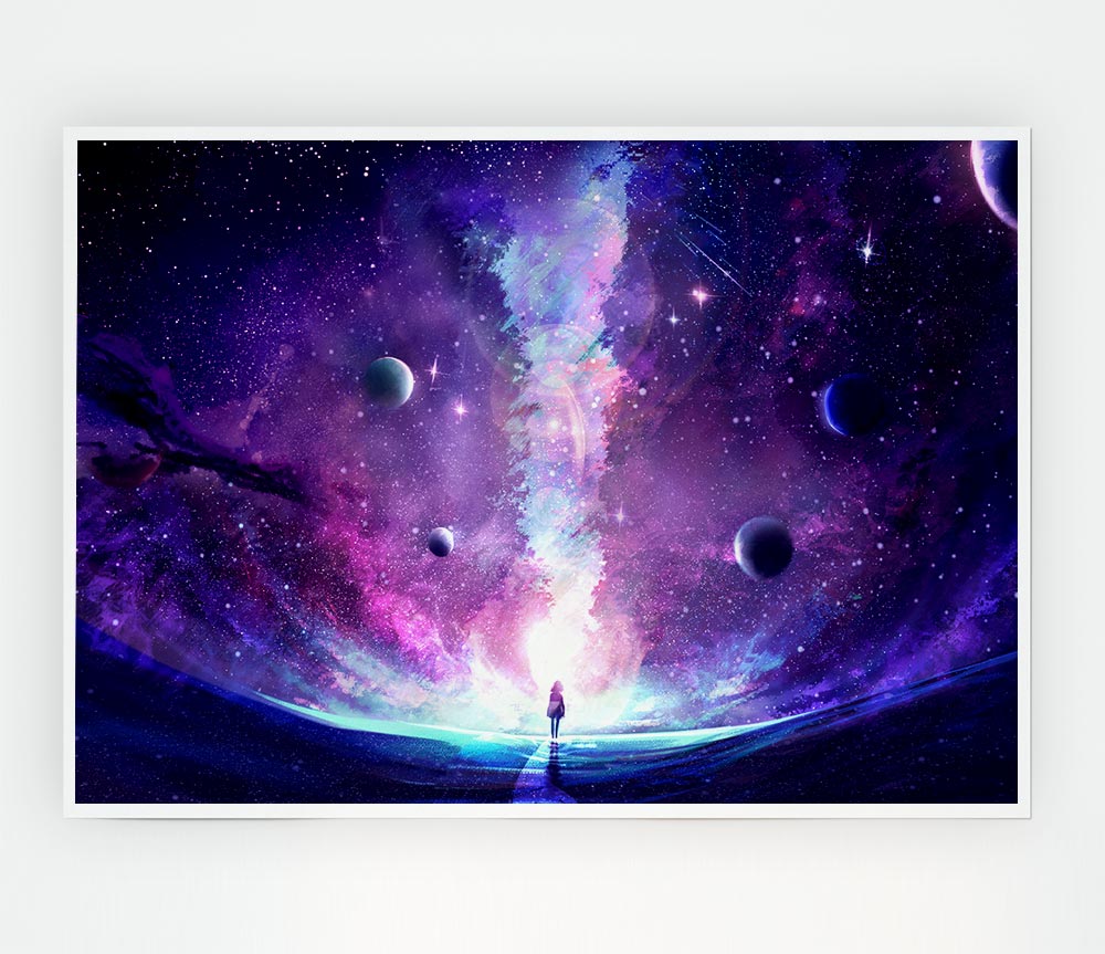 The Space Corridor Print Poster Wall Art