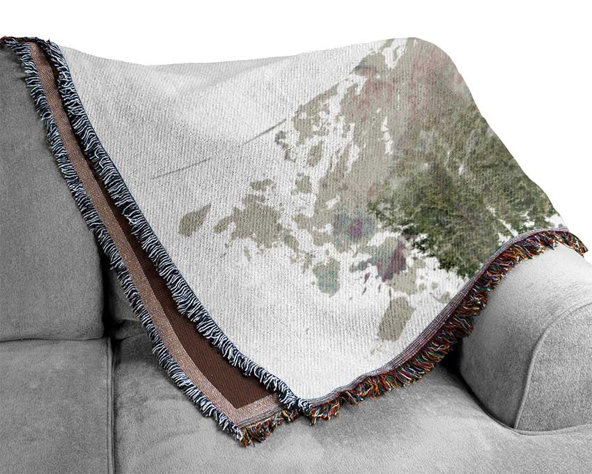 Double Exposure Stag Woven Blanket