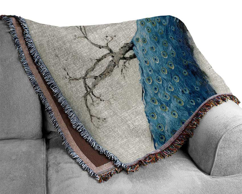 The Peacock Duo Woven Blanket