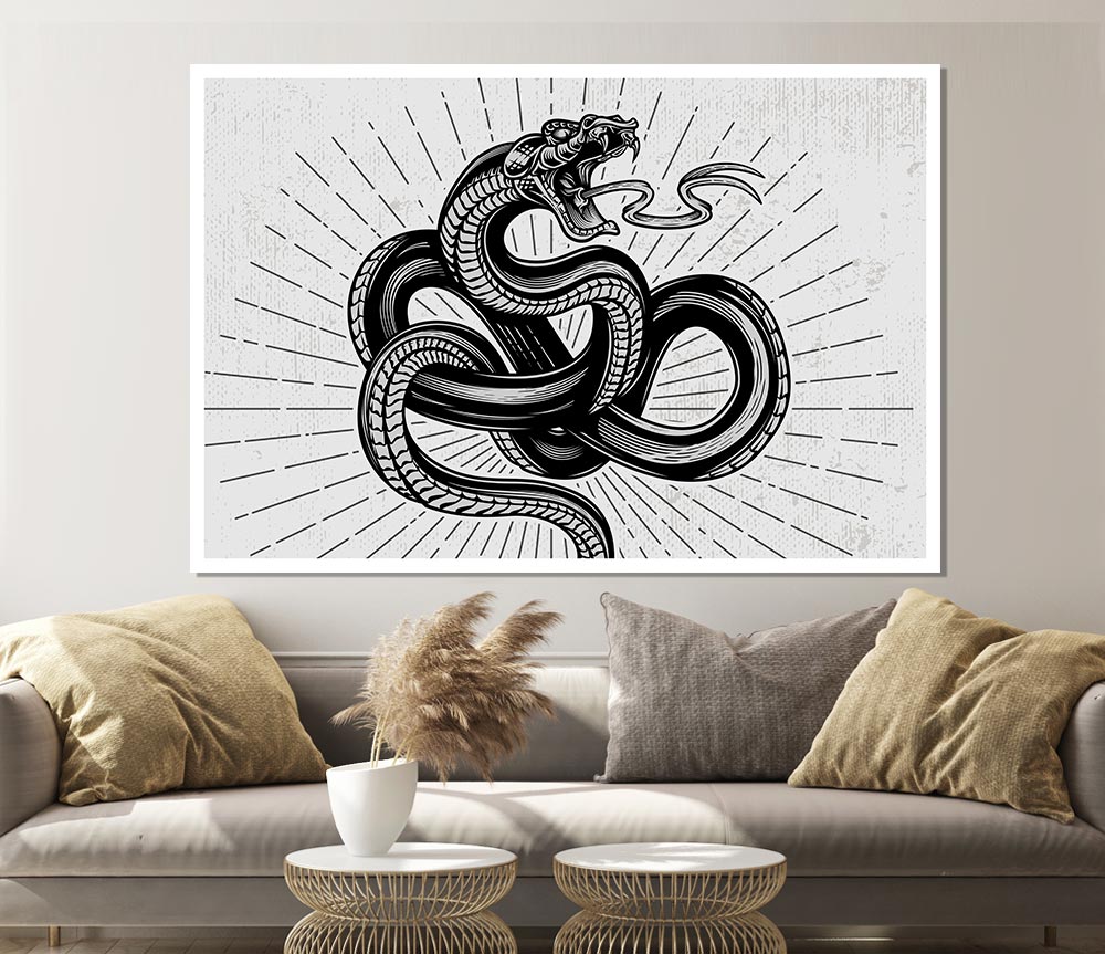 Tattoo Snake Print Poster Wall Art