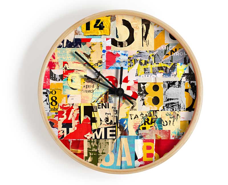 Torn Up Paper Clock - Wallart-Direct UK