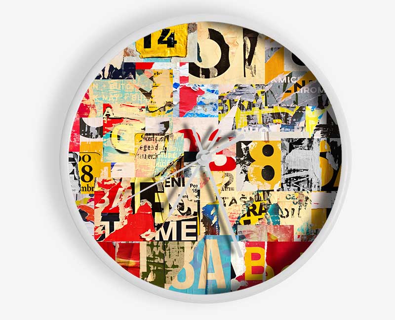 Torn Up Paper Clock - Wallart-Direct UK