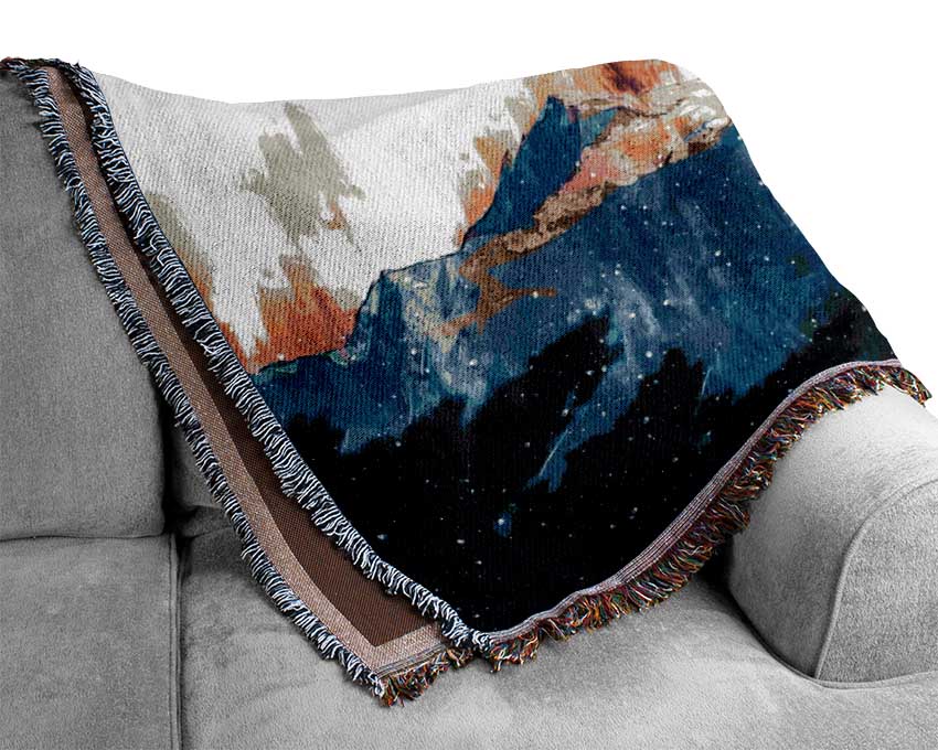 The Mountain Range Woven Blanket