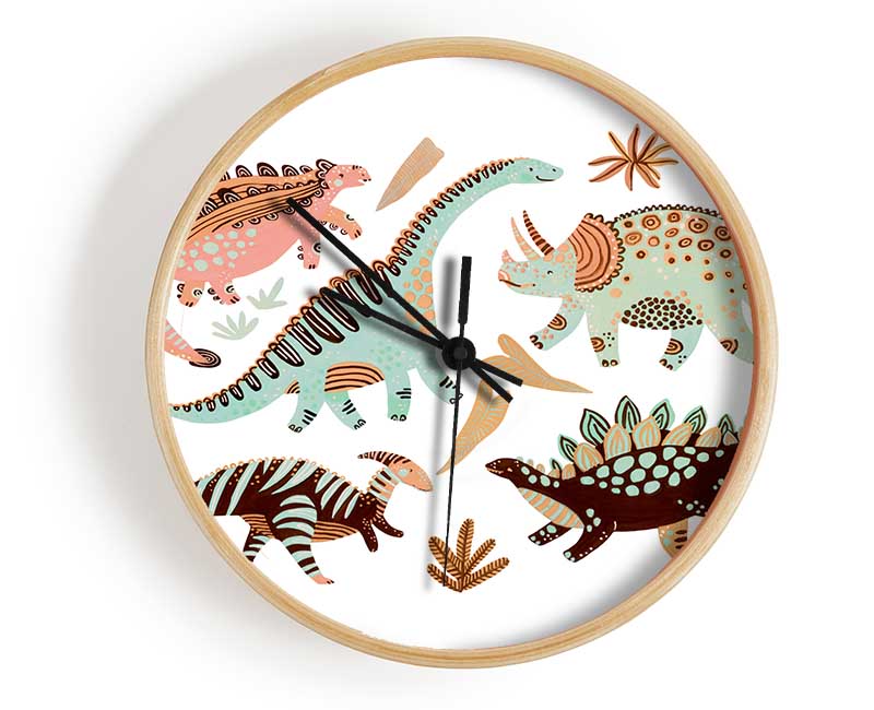 The Dinosaur Gathering Clock - Wallart-Direct UK