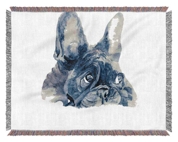 Cute French Bulldog Woven Blanket