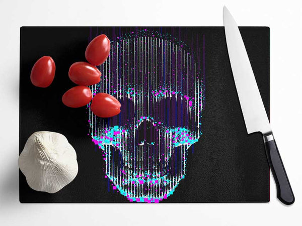 Distorted Skull Glass Chopping Board