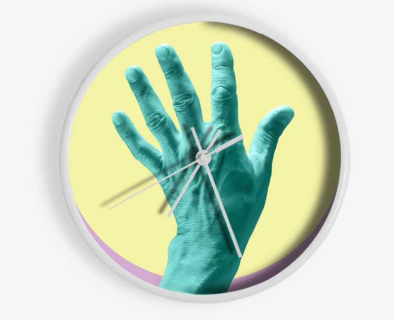 Green Hand Clock - Wallart-Direct UK