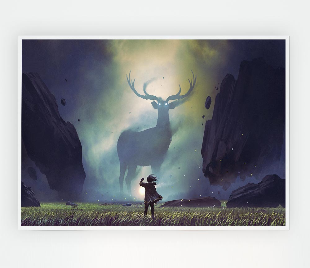 The Giant Stag Print Poster Wall Art