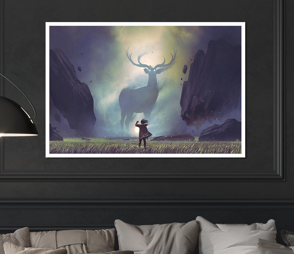 The Giant Stag Print Poster Wall Art