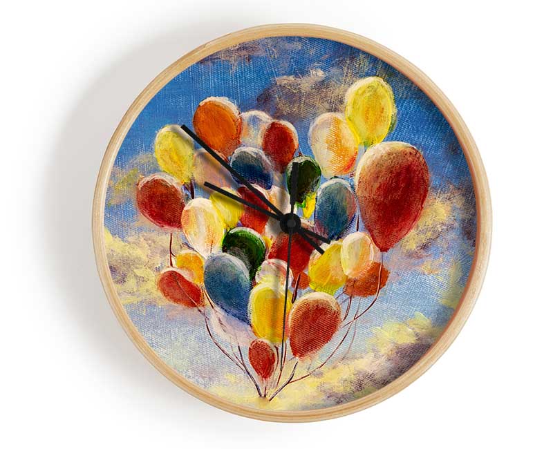 Balloons In The Sky Clock - Wallart-Direct UK