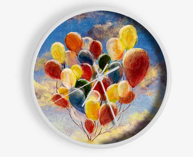 Balloons In The Sky Clock - Wallart-Direct UK