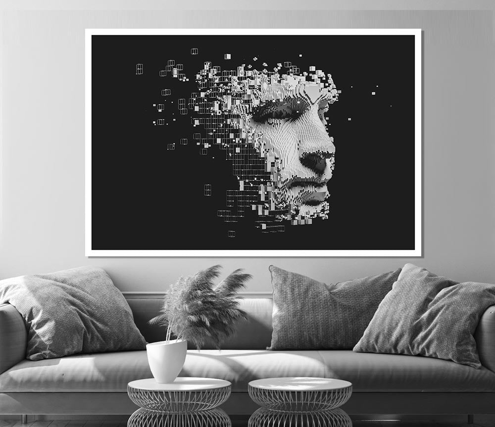 Break Away Face Print Poster Wall Art