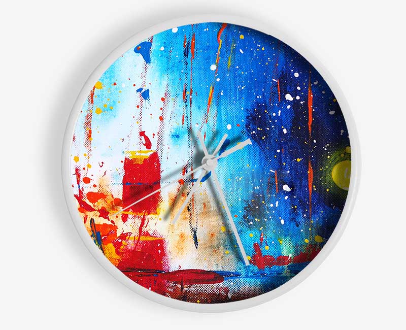 Striking Distortion Of Space Clock - Wallart-Direct UK