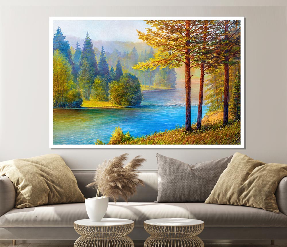 The Blue Lake Of Nebraska Print Poster Wall Art