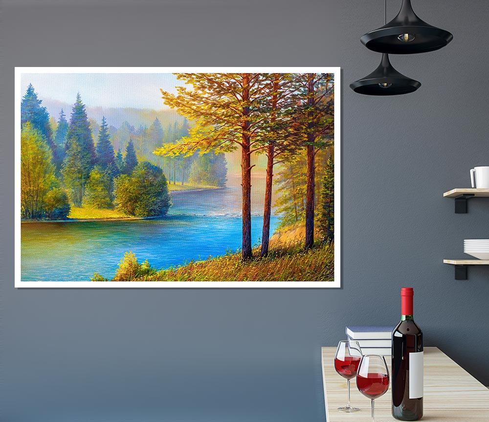 The Blue Lake Of Nebraska Print Poster Wall Art