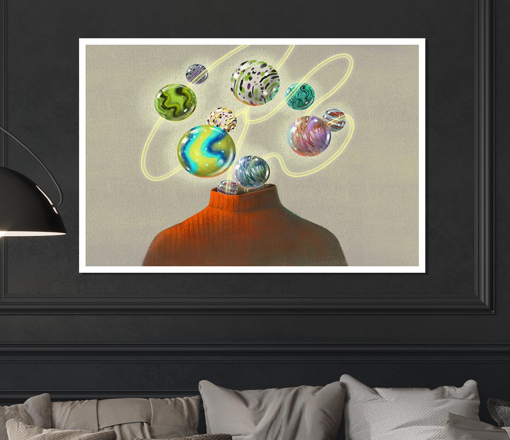 Head Of The Universe Print Poster Wall Art