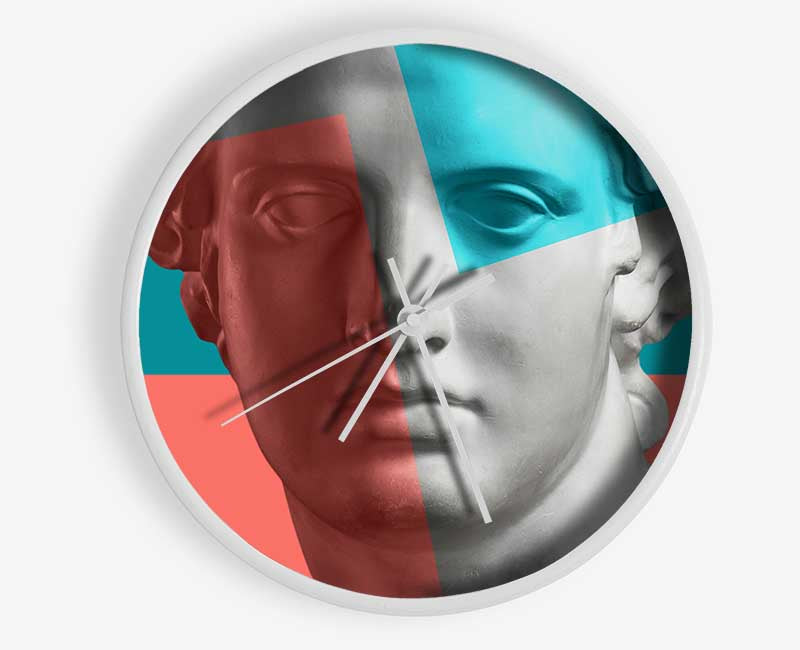 Greek Head Of Colour Clock - Wallart-Direct UK