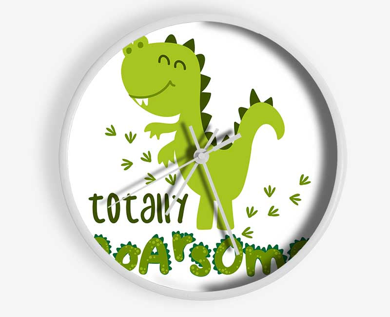 Totally Roarsome Clock - Wallart-Direct UK