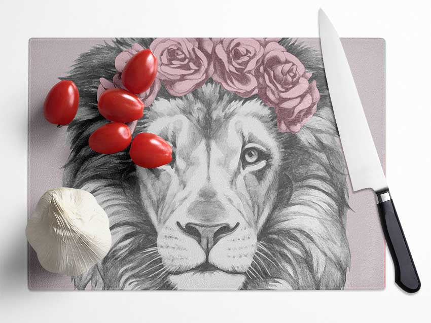 The Rose Head Lion Glass Chopping Board