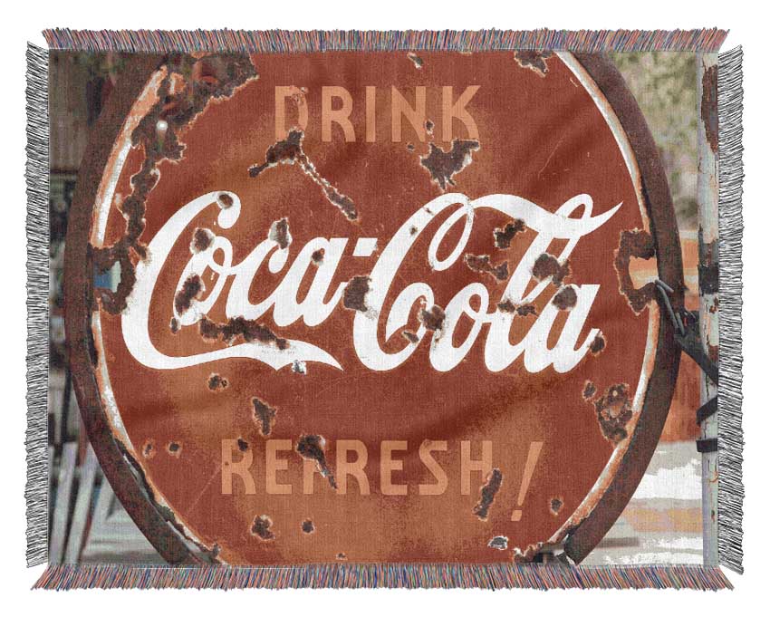 Drink Coca Cola Woven Blanket