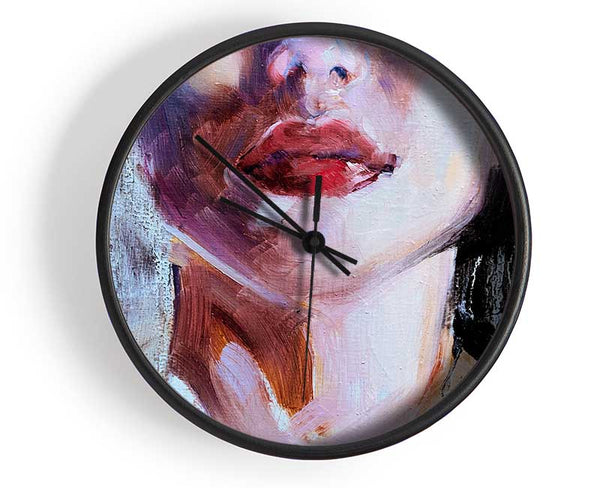 The Lips Of A Woman Clock - Wallart-Direct UK