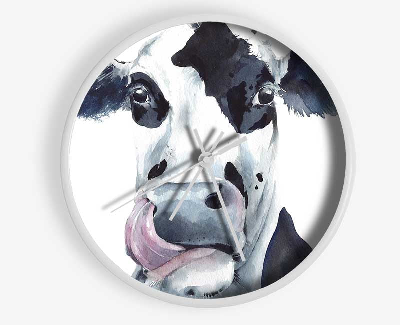 Cow Licking Clock - Wallart-Direct UK