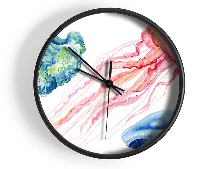 The Jellyfish Of The Sea Clock - Wallart-Direct UK