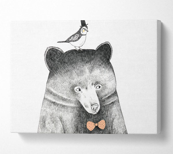 Picture of Bird And Bear Canvas Print Wall Art