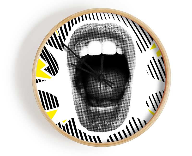 Shouting Lips Clock - Wallart-Direct UK