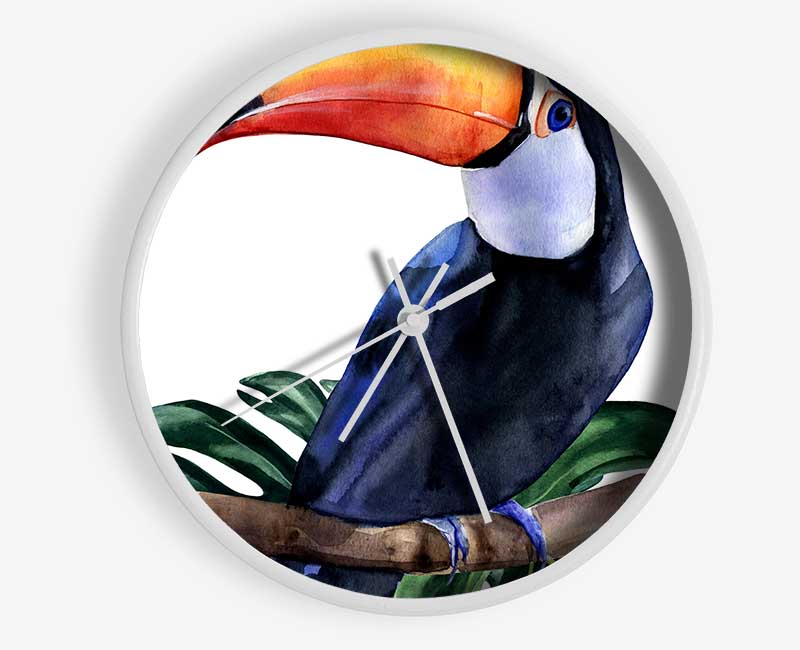 Palm Leaf Toucan Clock - Wallart-Direct UK