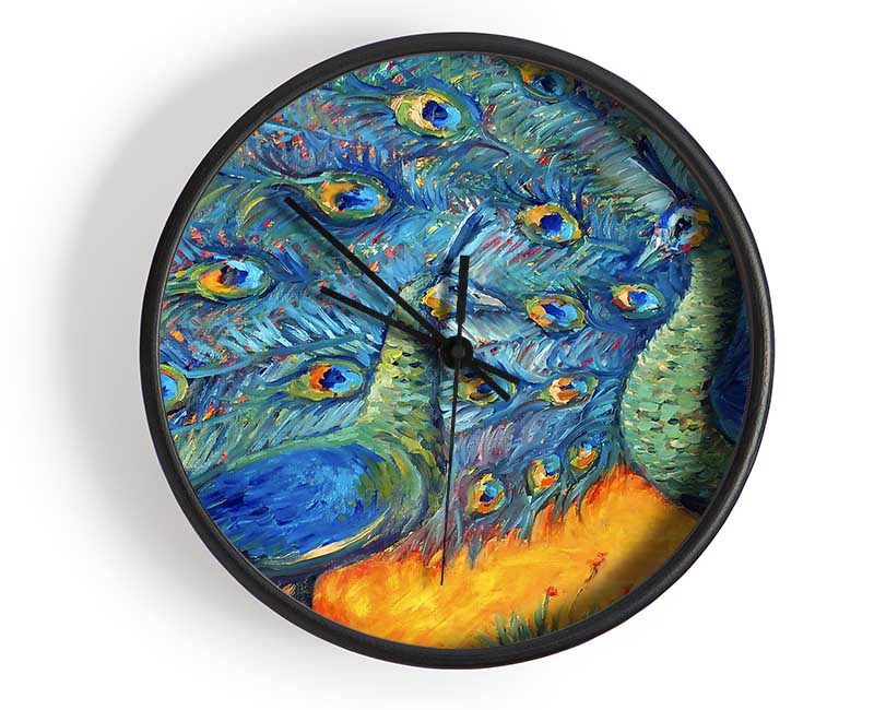 The Supreme Peacock Clock - Wallart-Direct UK