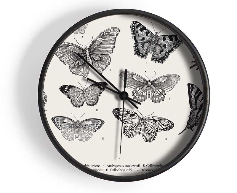 British Butterflies Clock - Wallart-Direct UK