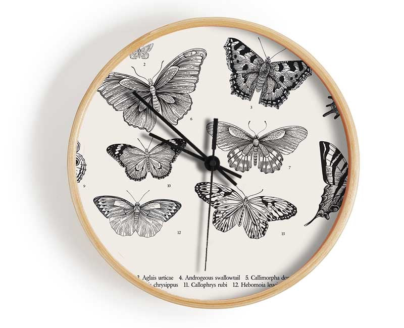 British Butterflies Clock - Wallart-Direct UK