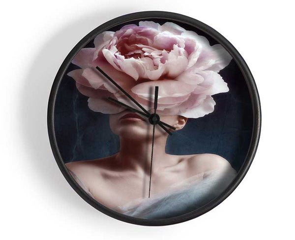 The Pink Flower Head Clock - Wallart-Direct UK