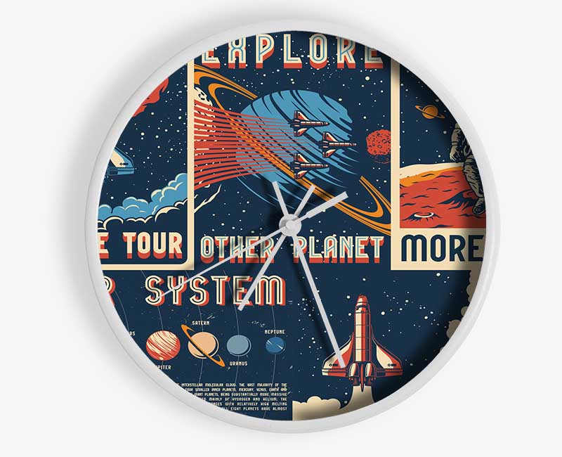 Explore The Planets Clock - Wallart-Direct UK